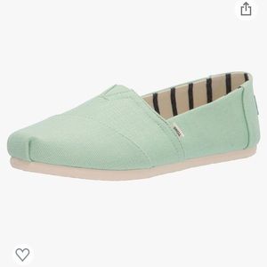 Brand New TOMS Alpargata Pastel Green Heritage Canvas shoes size 12 women’s